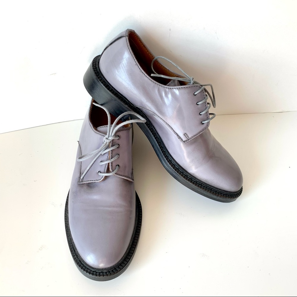 ADOLFO CARLI Italian Leather Gray Oxfords—SZ. 6